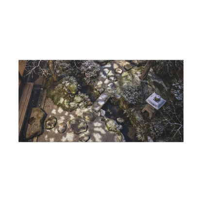Moonlit Garden Japanese Pattern Canvas Art | Elegant Japandi Art