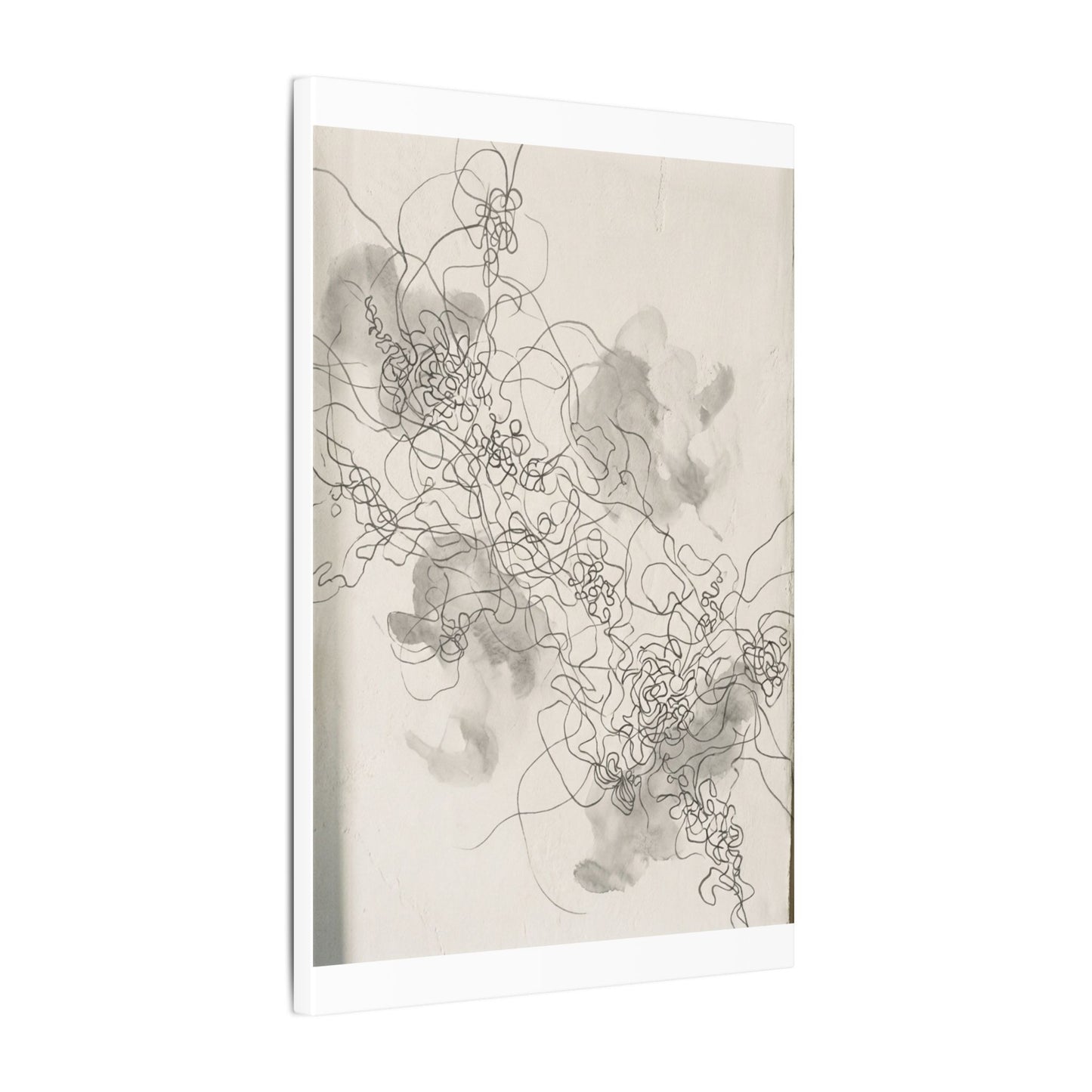 Summer Shadow Play Minimal Line Canvas Art | Earthy Decor