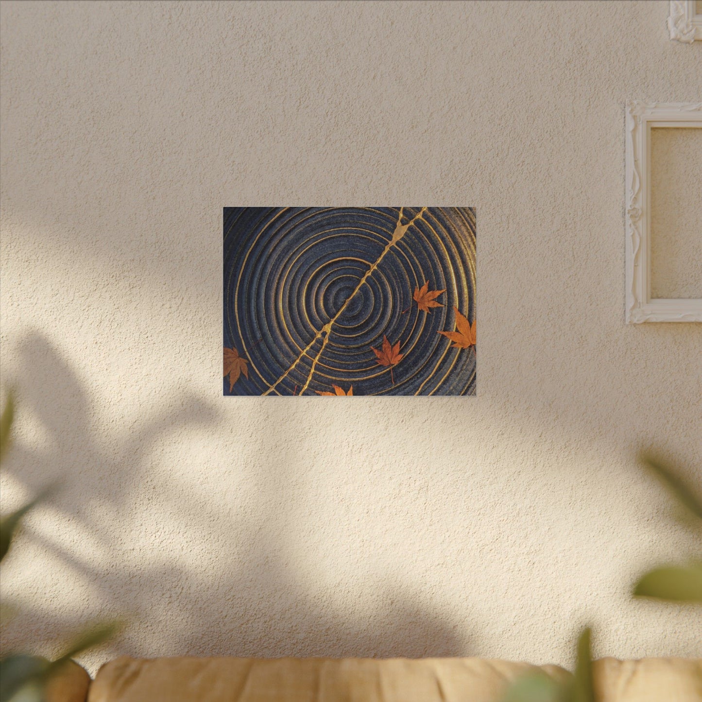 Water Ripple Gold Repair Canvas Art | Healing Kintsugi Art