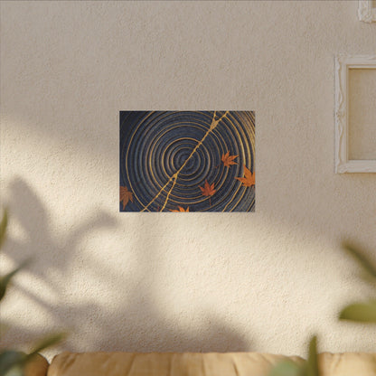 Water Ripple Gold Repair Canvas Art | Healing Kintsugi Art
