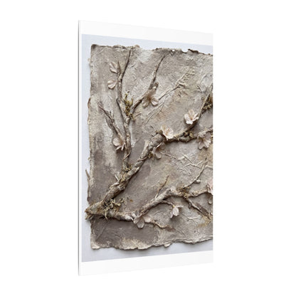 Summer Cherry Blossom Texture Canvas Art | Earthy Decor