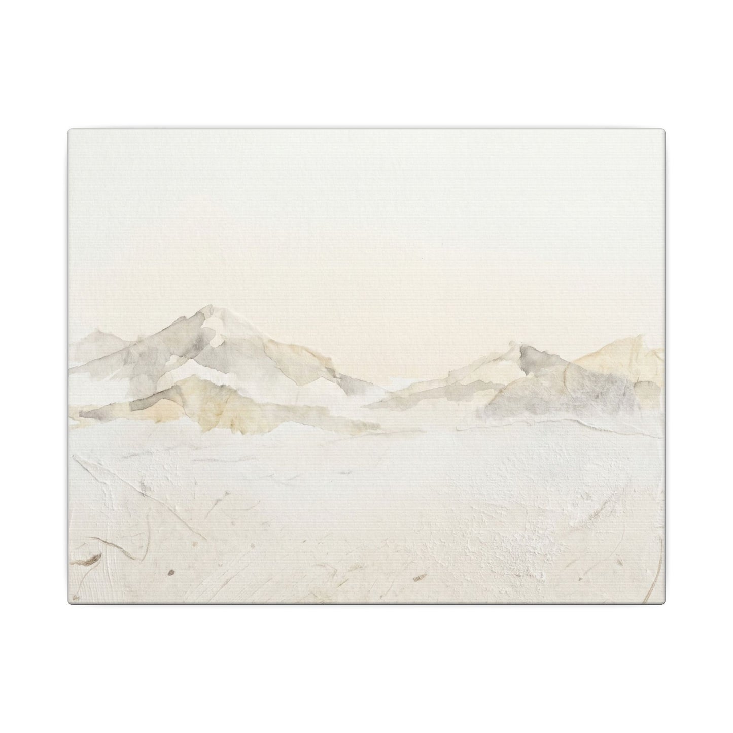 Mountain Mist Winter Canvas Art | Japandi Warm Design