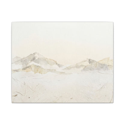 Mountain Mist Winter Canvas Art | Japandi Warm Design