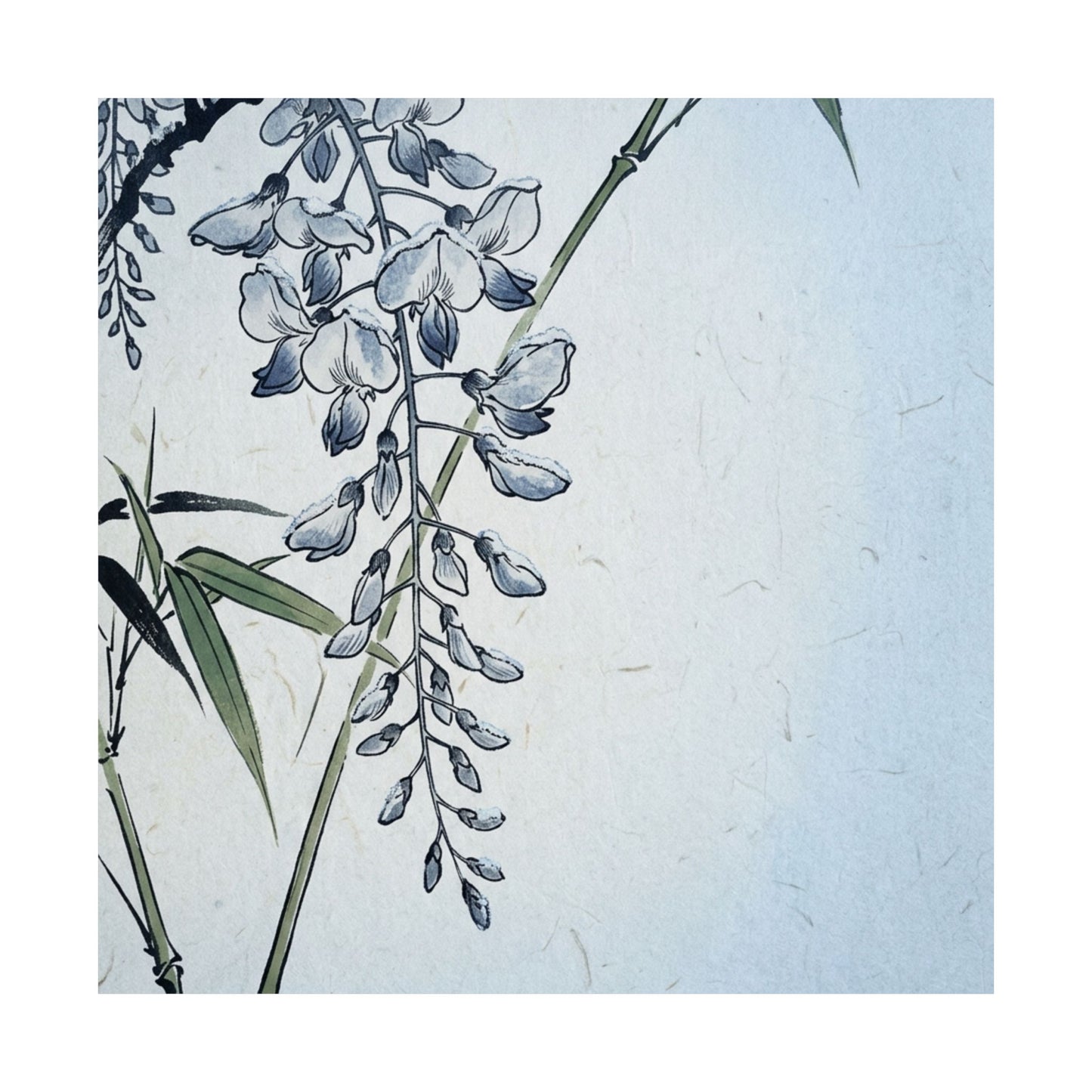 Wisteria Winter Wall Art Print | Zen Calm Design