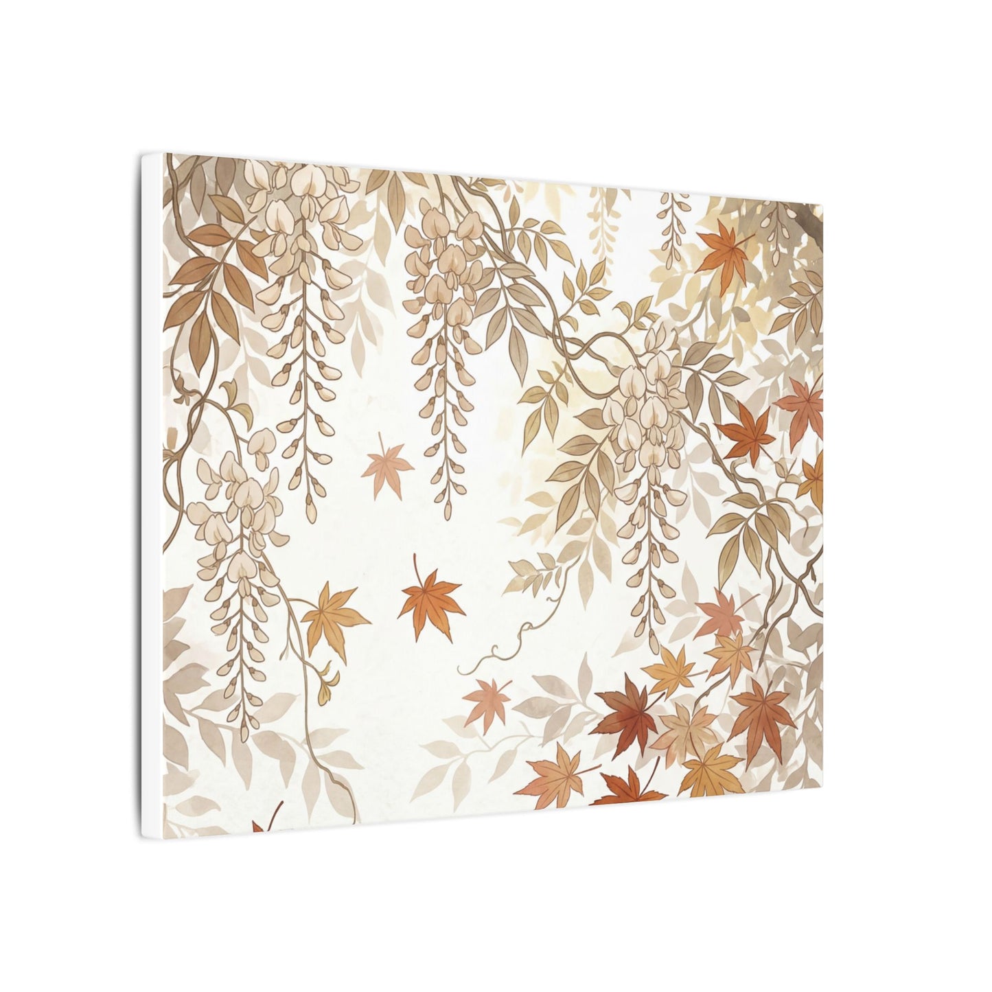 Shibui Wisteria Canvas Art - Japandi Japanese Pattern
