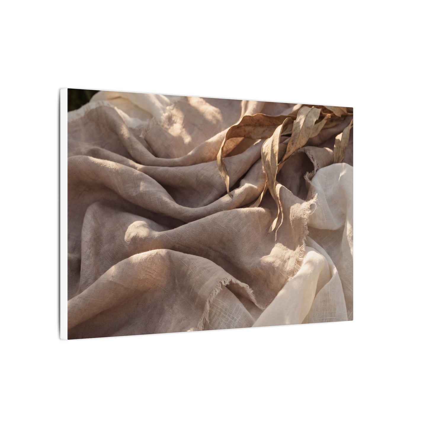 Silk Drape Summer Canvas Art | Japandi Neutral Design