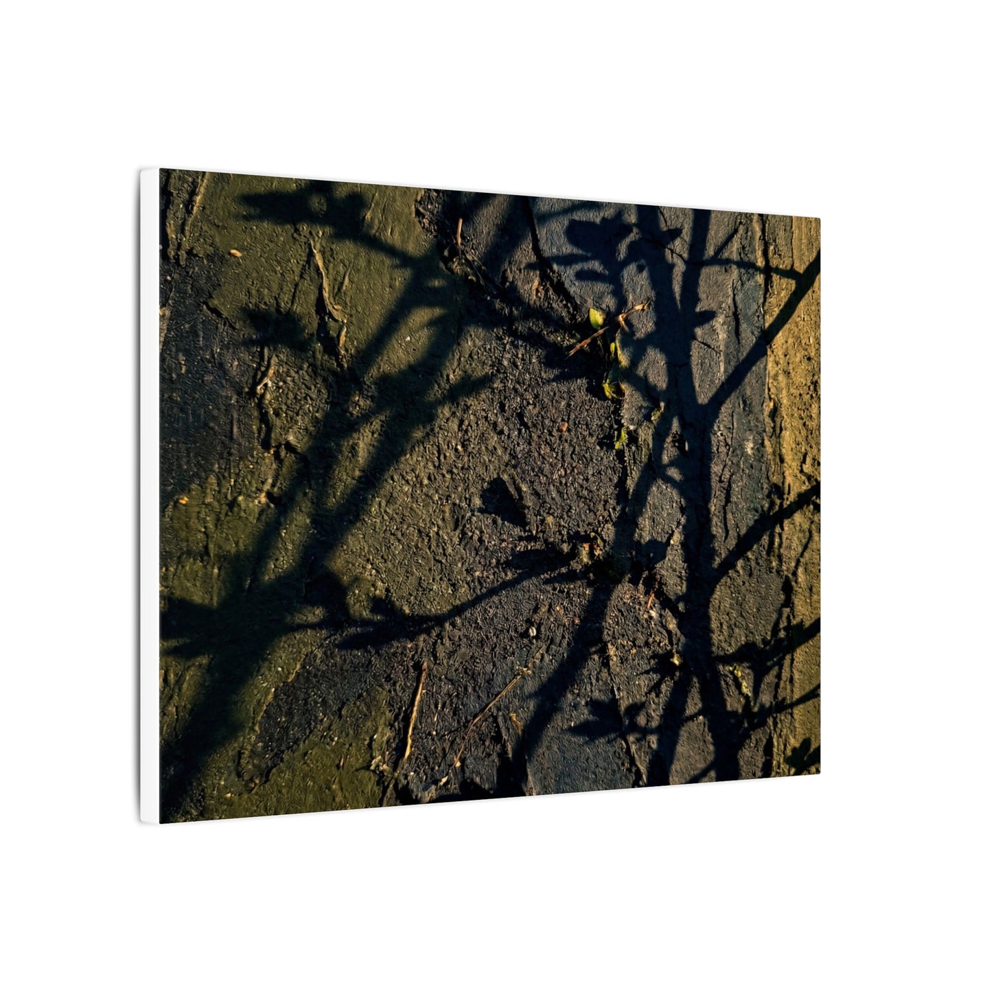 Kanso Shadow Play Canvas Art - Dark Japandi Dark Texture