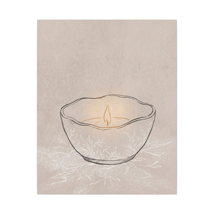 Ceramic Bowl Minimal Line Canvas Art | Neutral Japandi Art