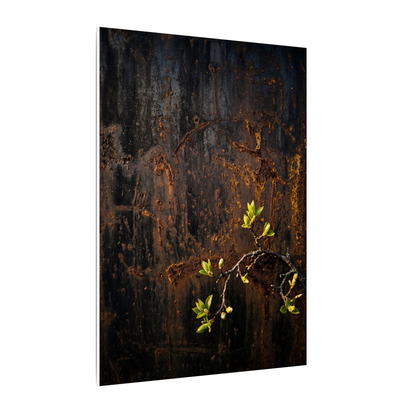 Golden Hour Rust Patina Canvas Art - Dark Japandi Fukinsei