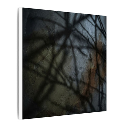 Shadow Play Dark Texture Canvas Art | Sophisticated Dark Japandi Art
