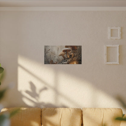 Wild Mushrooms Texture Canvas Art | Elegant Japandi Art