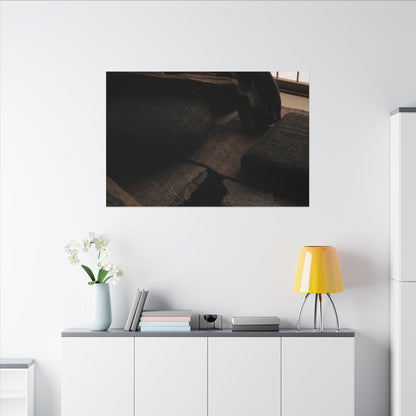 Dark Japandi Shadow Zen Canvas Art