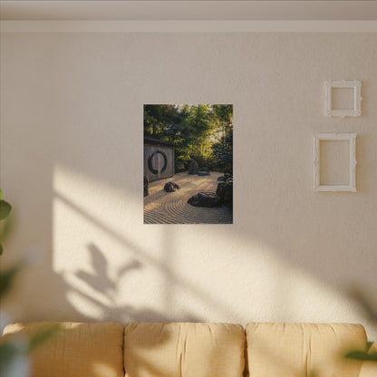 Rock Garden Enso Canvas Art | Tranquil Zen Art