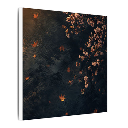Golden Hour Cherry Blossom Canvas Art - Dark Japandi Kanso
