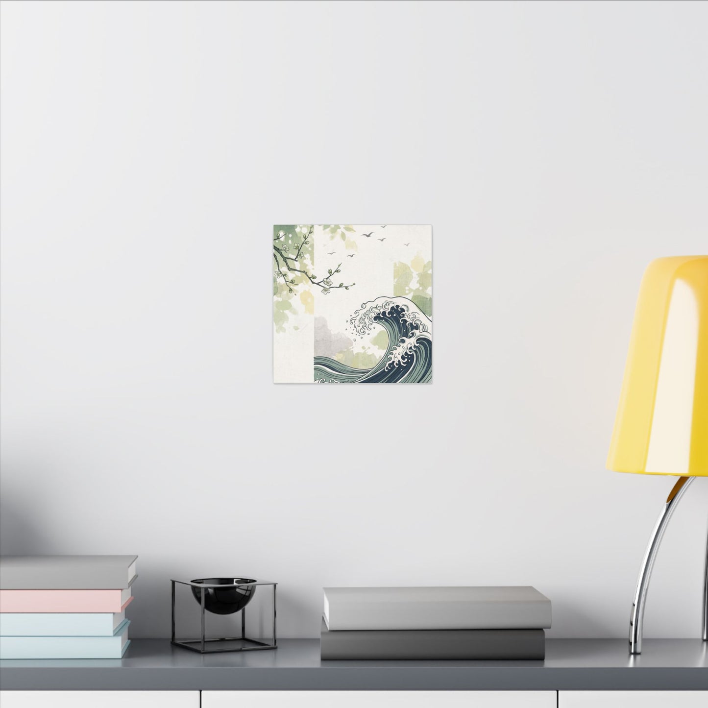 Spring Ocean Wave Ukiyo E Inspired Canvas Art | Serene Decor