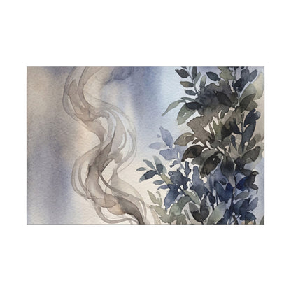 Incense Smoke Summer Canvas Art | Japandi Cozy Design