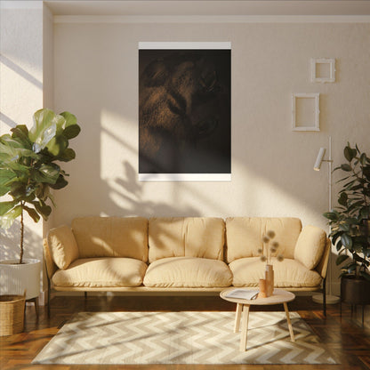 Candlelight Shadow Play Canvas Art - Dark Japandi Ma