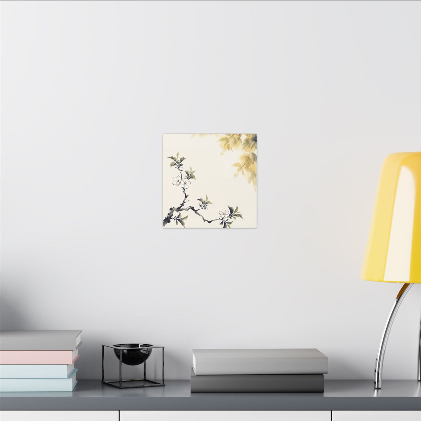Kanso Cherry Blossom Canvas Art - Zen Sumi E