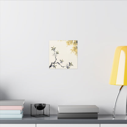 Kanso Cherry Blossom Canvas Art - Zen Sumi E