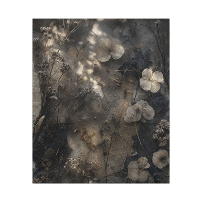 Winter Dried Flowers Texture Canvas Art | Elegant Decor