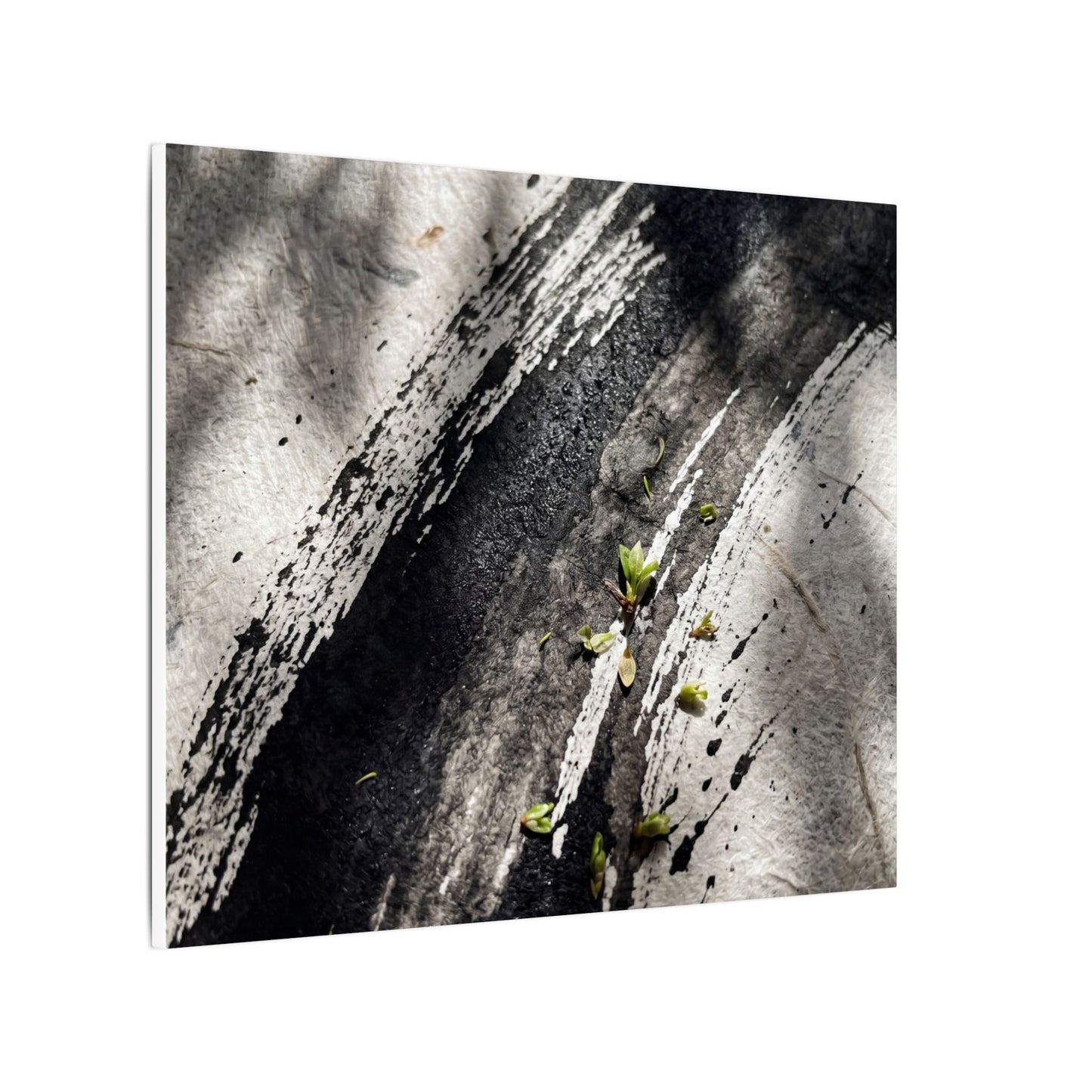 Ink Brushstroke Canvas Art | Spring Dark Japandi Moody Minimal Art