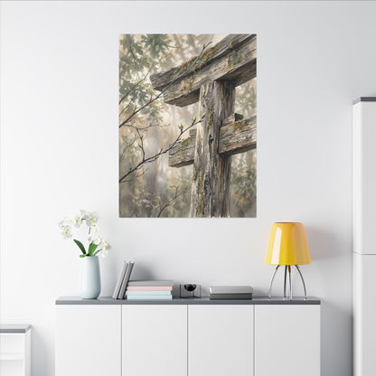 Torii Gate Spring Canvas Art | Japandi Neutral Design