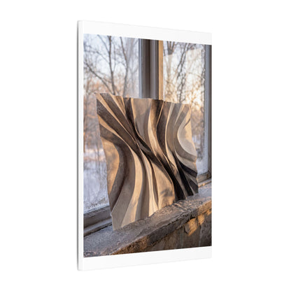 Mono No Aware Paper Fold Canvas Art - Japandi Minimal Line