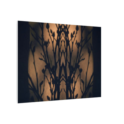 Dark Japandi Shadow Play in Golden Hour | Shadow Zen Canvas Art