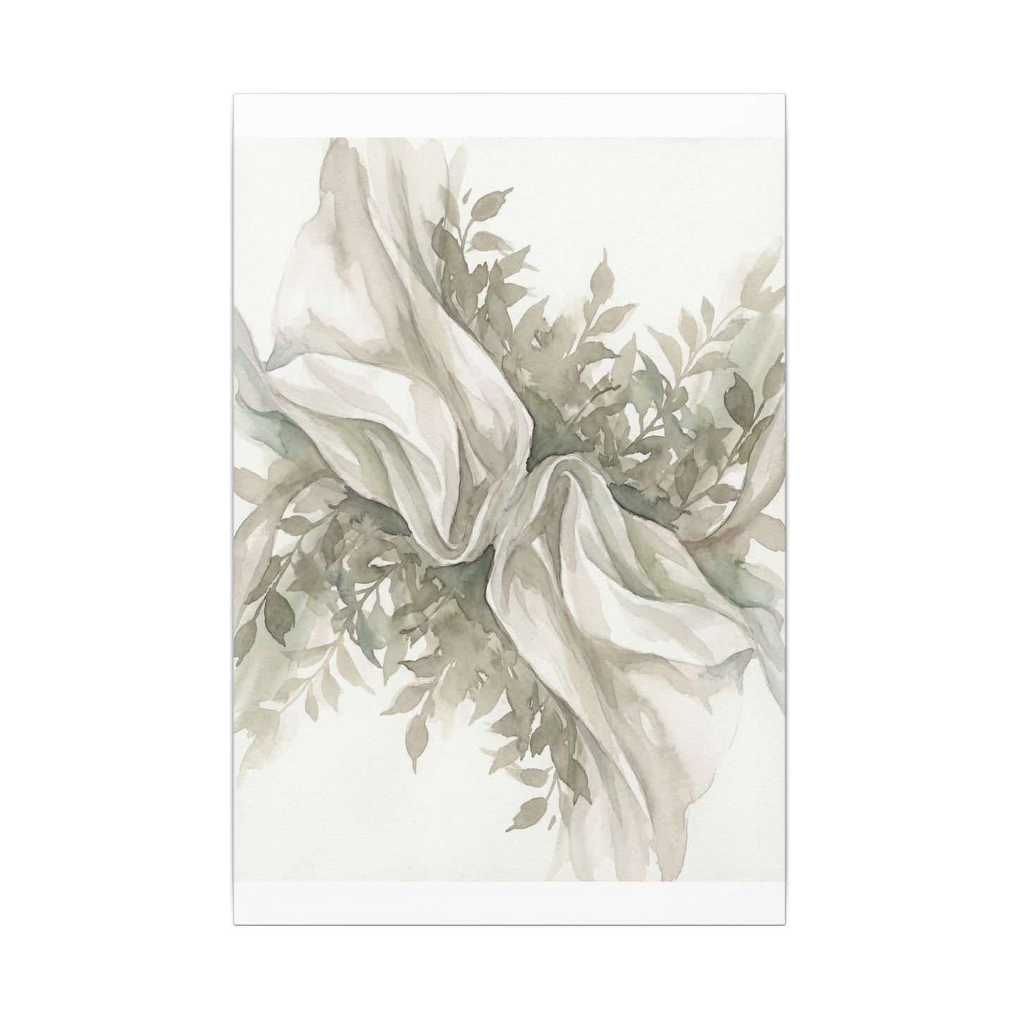 Summer Silk Drape Watercolor Canvas Art | Cozy Decor
