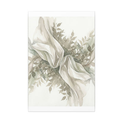 Summer Silk Drape Watercolor Canvas Art | Cozy Decor