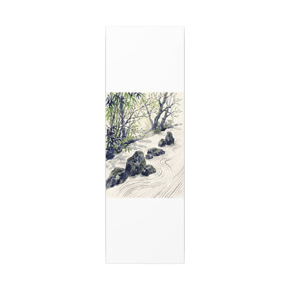 Dappled Rock Garden Canvas Art - Zen Mono No Aware