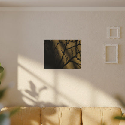 Golden Hour Shadow Play Canvas Art - Dark Japandi Seijaku