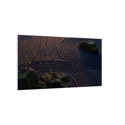 Spring Rock Garden Shadow Zen Canvas Art | Luxurious Decor