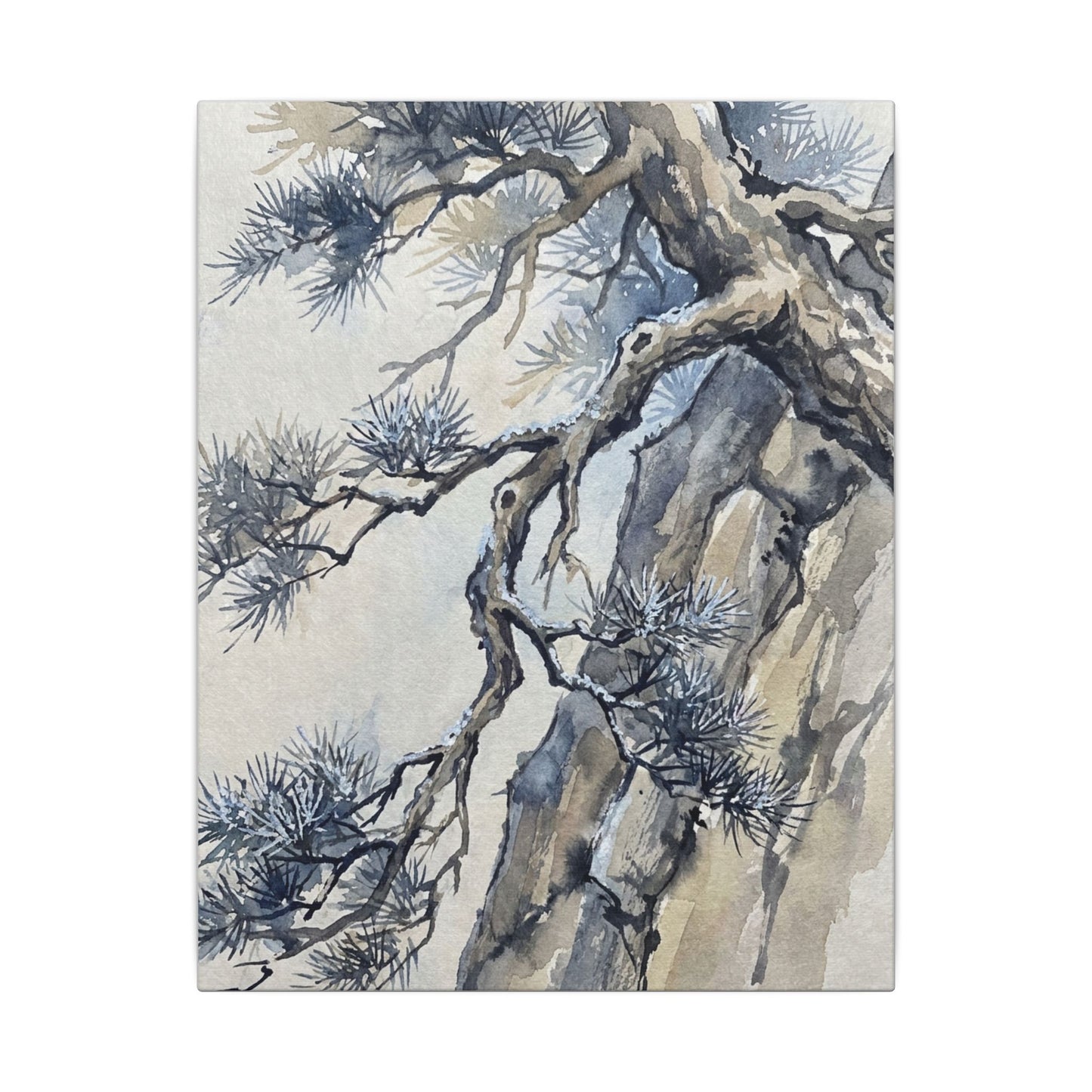 Moonlight Pine Tree Canvas Art - Japandi Seijaku
