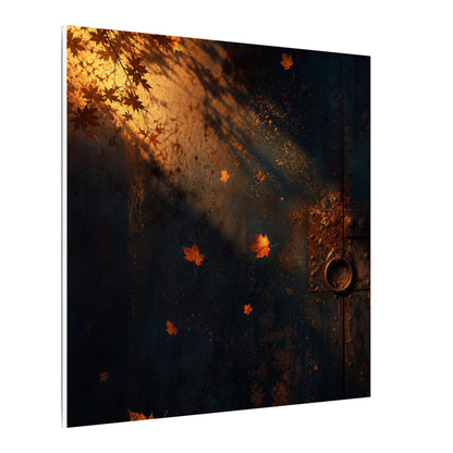 Dark Japandi Rust Patina in Golden Hour | Shadow Zen Canvas Art
