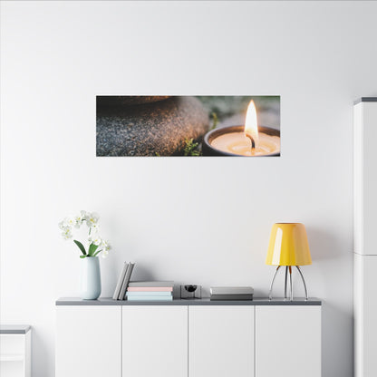 Warm River Stones Canvas Art - Japanese Pattern Japandi