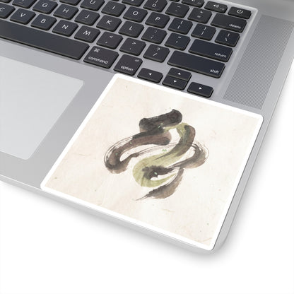 Ink Brushstroke Sticker | Spring Japandi Japanese Pattern Art
