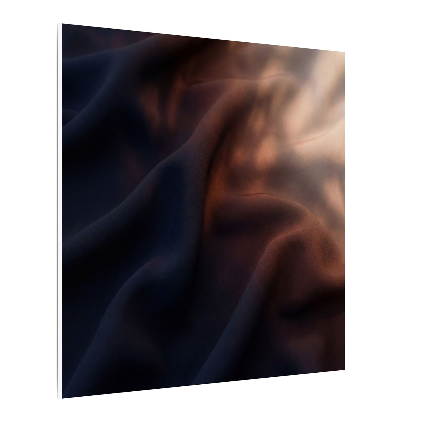 Dark Japandi Silk Drape in Dawn | Shadow Zen Canvas Art