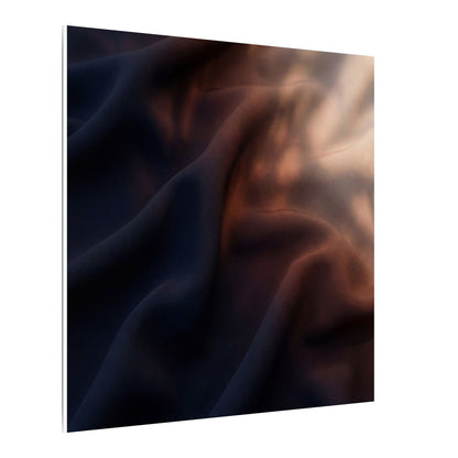 Dark Japandi Silk Drape in Dawn | Shadow Zen Canvas Art