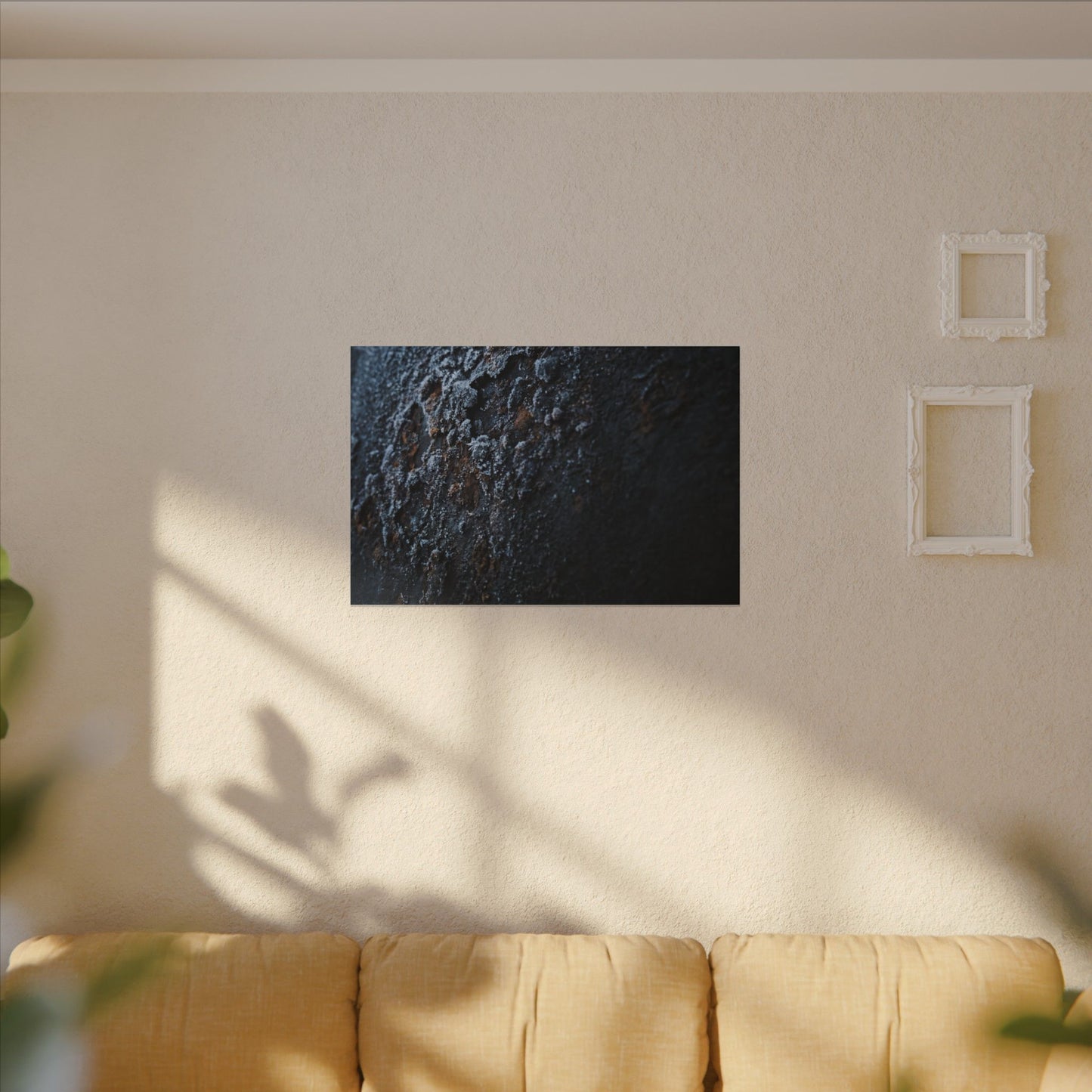 Rust Patina Canvas Art | Winter Dark Japandi Shadow Zen Art