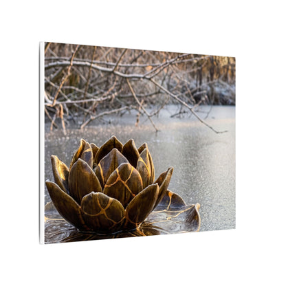 Lotus Flower Gold Repair Canvas Art | Beautiful Kintsugi Art