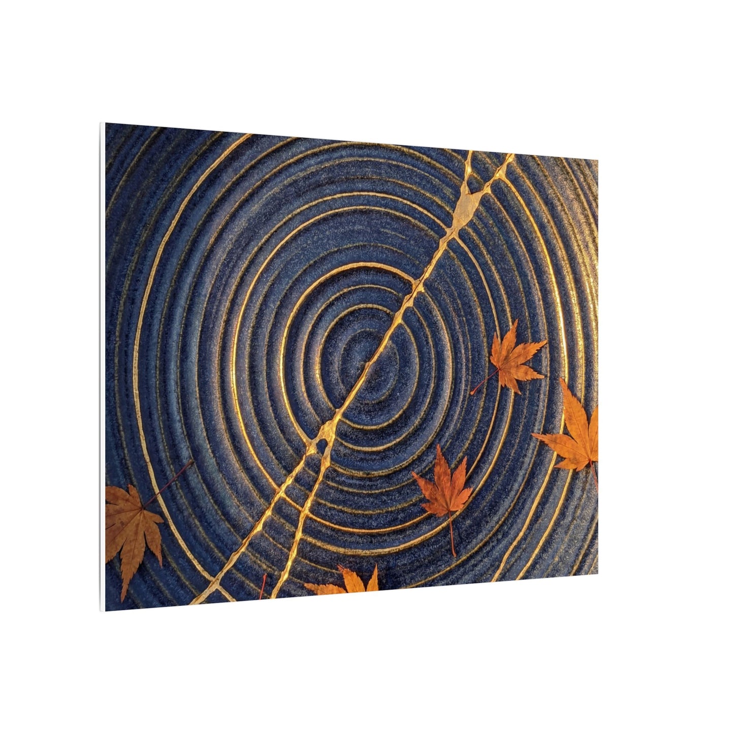 Water Ripple Gold Repair Canvas Art | Healing Kintsugi Art