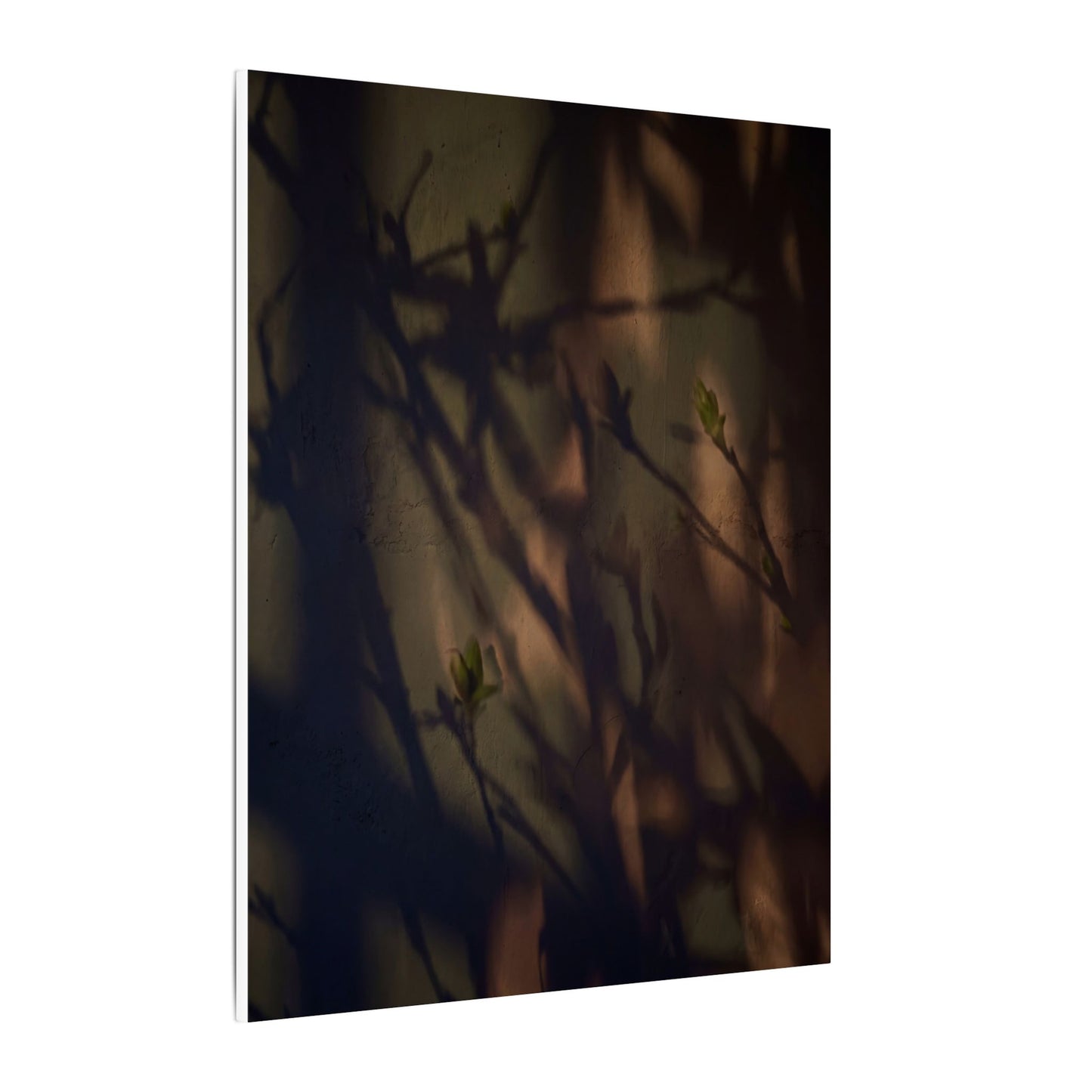 Candlelight Shadow Play Canvas Art - Dark Japandi Shibui