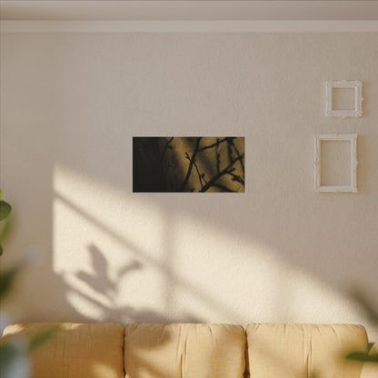 Golden Hour Shadow Play Canvas Art - Dark Japandi Seijaku