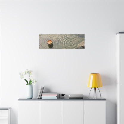 Water Ripple Canvas Art | Winter Japandi Japanese Pattern Art