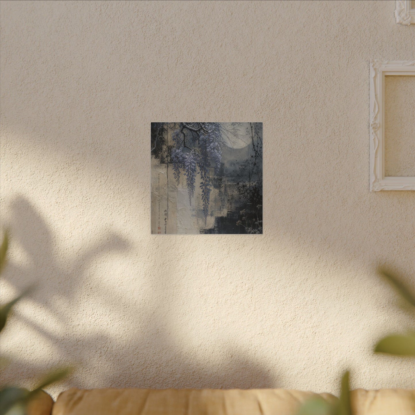 Winter Wisteria Texture Canvas Art | Elegant Decor