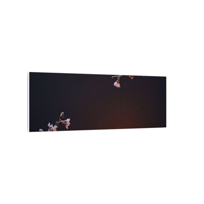 Dark Japandi Cherry Blossom in Candlelight | Moody Minimal Canvas Art