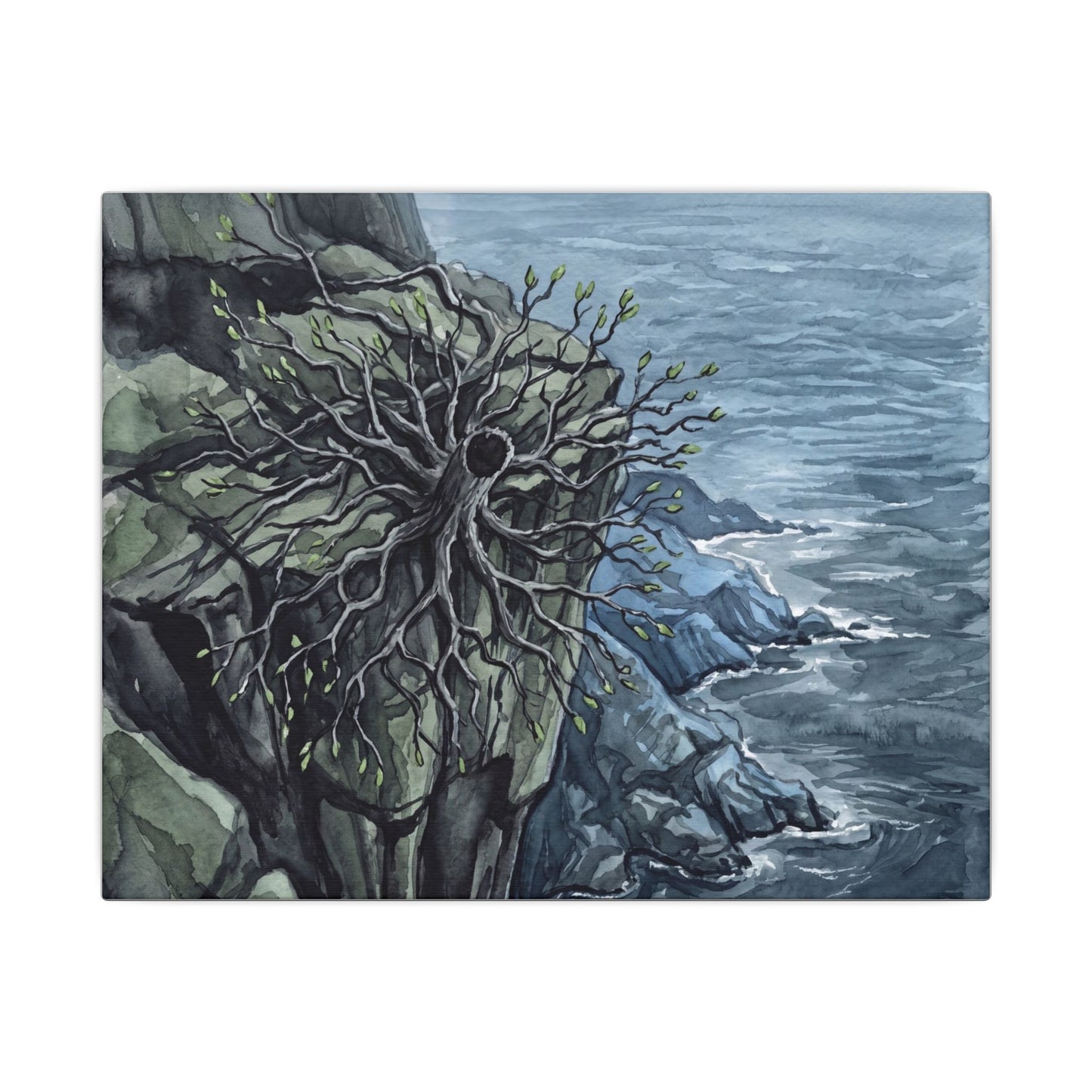 Pine Tree Spring Canvas Art | Japandi Neutral Design