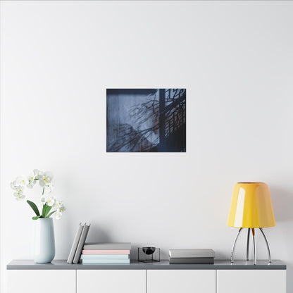 Shadow Play Moody Minimal Canvas Art | Moody Dark Japandi Art