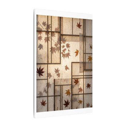 Shoji Screen Japanese Pattern Canvas Art | Neutral Japandi Art